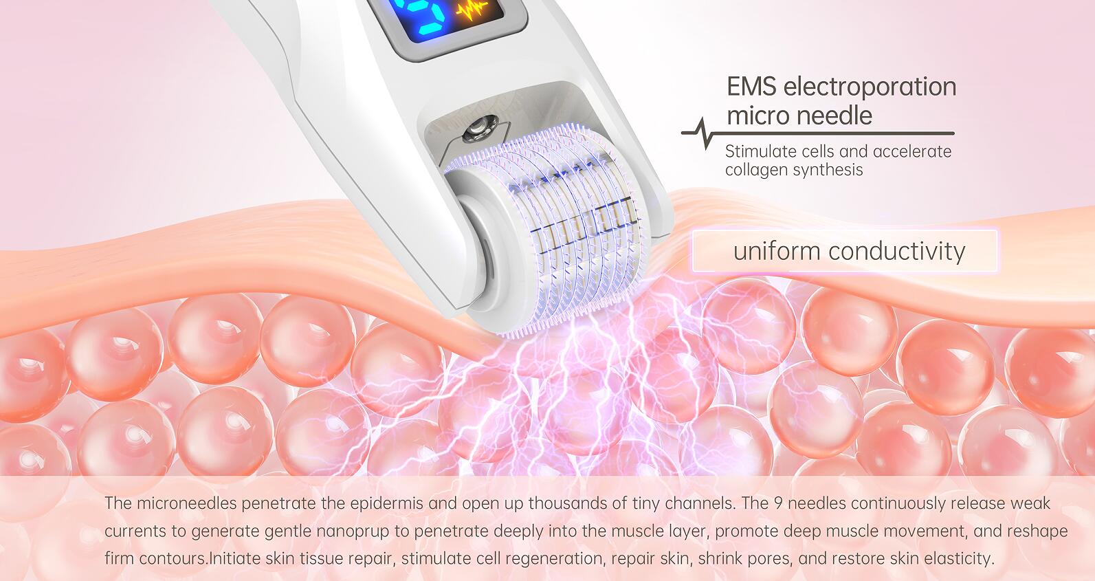 Derma Bioroller (LED+EMS+Vibrate）