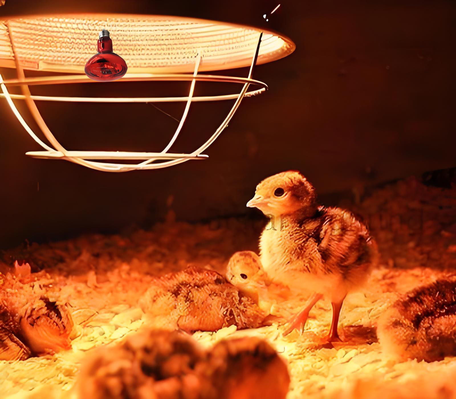 infrared heating lamp bulb ruby glass cooper cap thickened filament waterproof anti-explosion hard glass for chicks