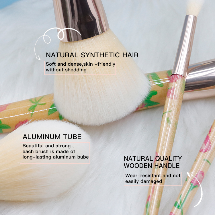 Heat transfer printing process handle special style makeup brush tool