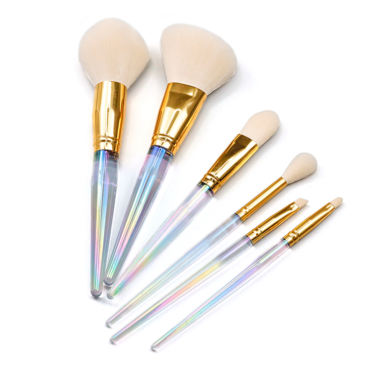 Colorful plastic handle with gift box packaging brush set