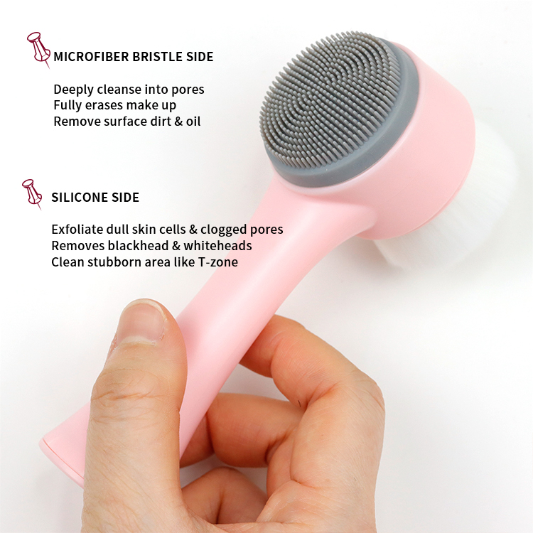 Newest 2025 best-selling double-sided facial wash brush