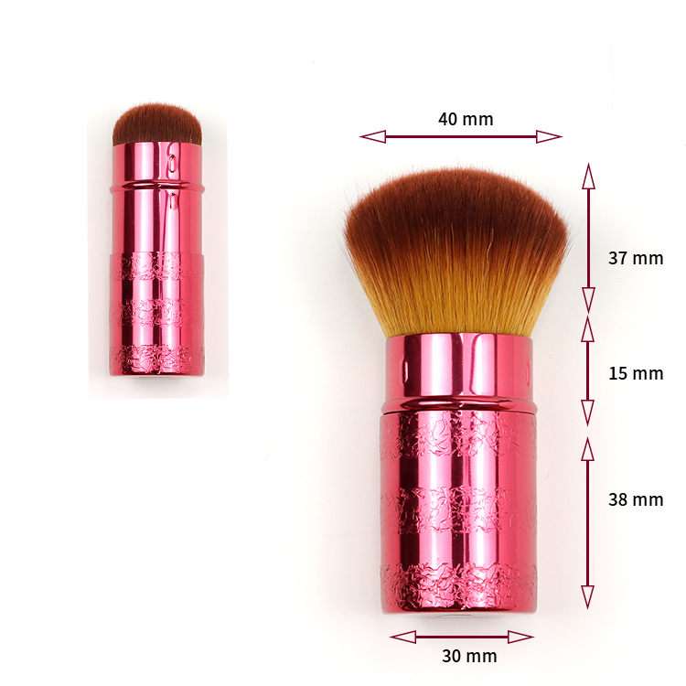 Laser-printed aluminum tube handle retractable brush