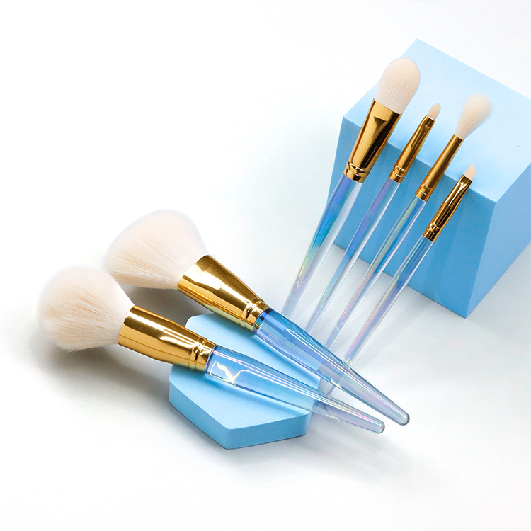 Colorful plastic handle with gift box packaging brush set