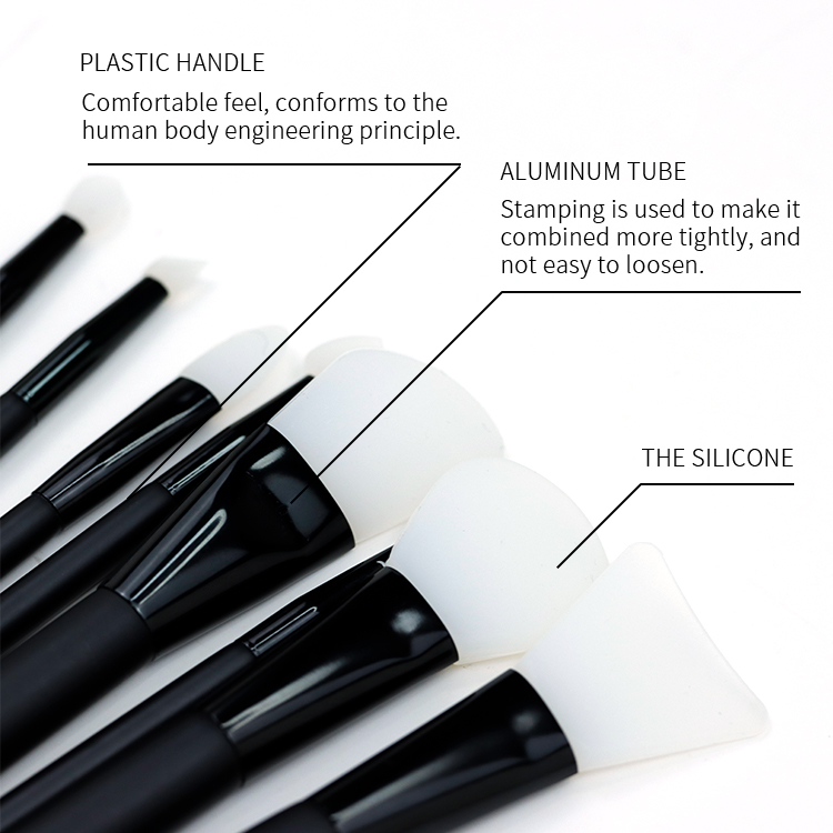 8 style head shape in one set of silicone brush series