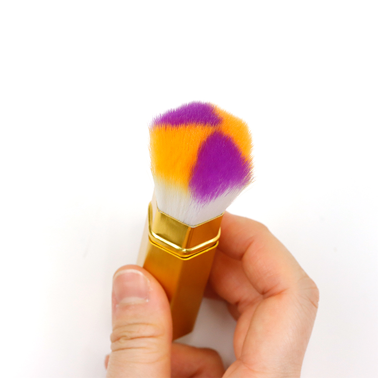 Golden aluminum tube Retractable brush
