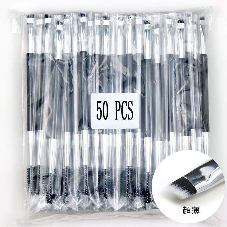 Double-headed blade brush and eyebrow brush