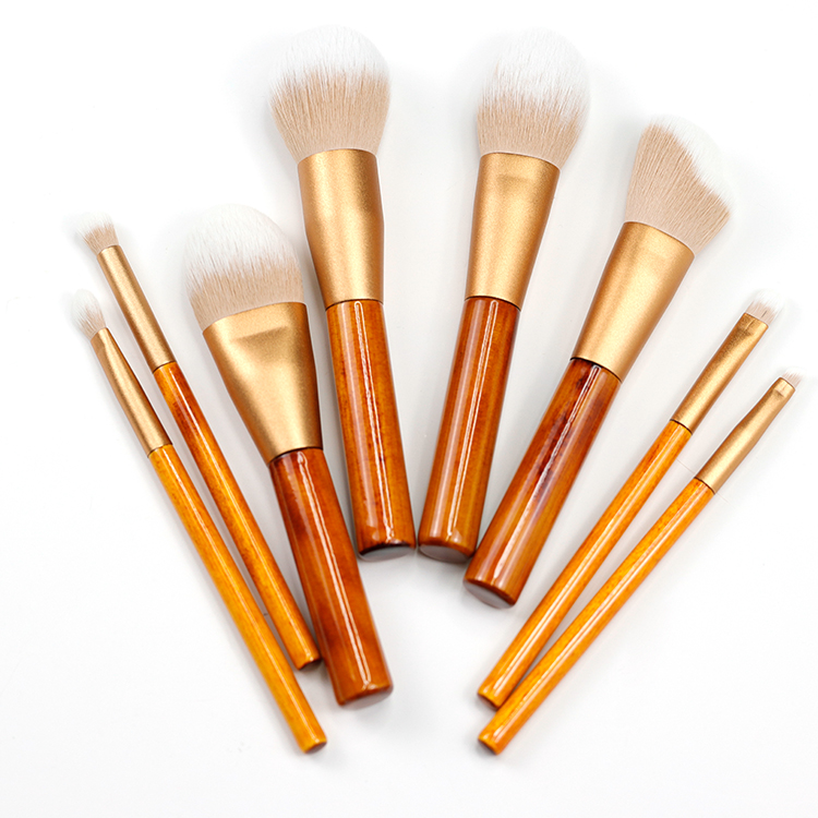High-end short makeup brush handle of 8 pcs in one set
