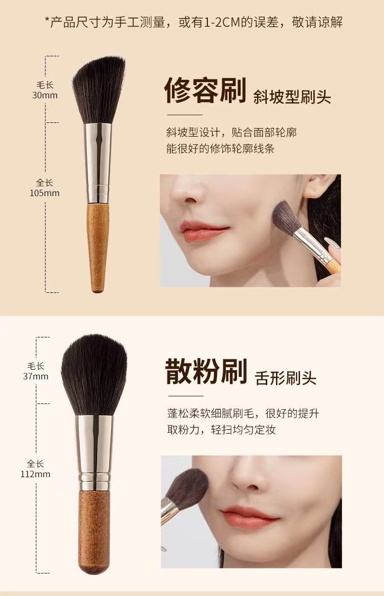 Professional Mini Travel makeup brush set of wooden handle with Luxury pakage