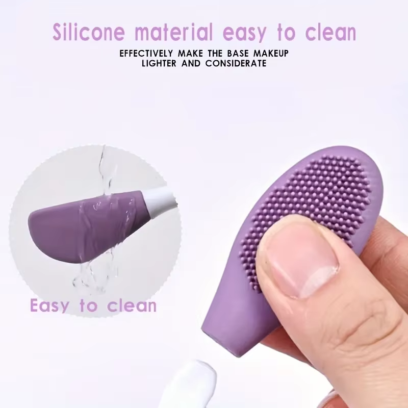 Double-headed facial mask brush with silicone material