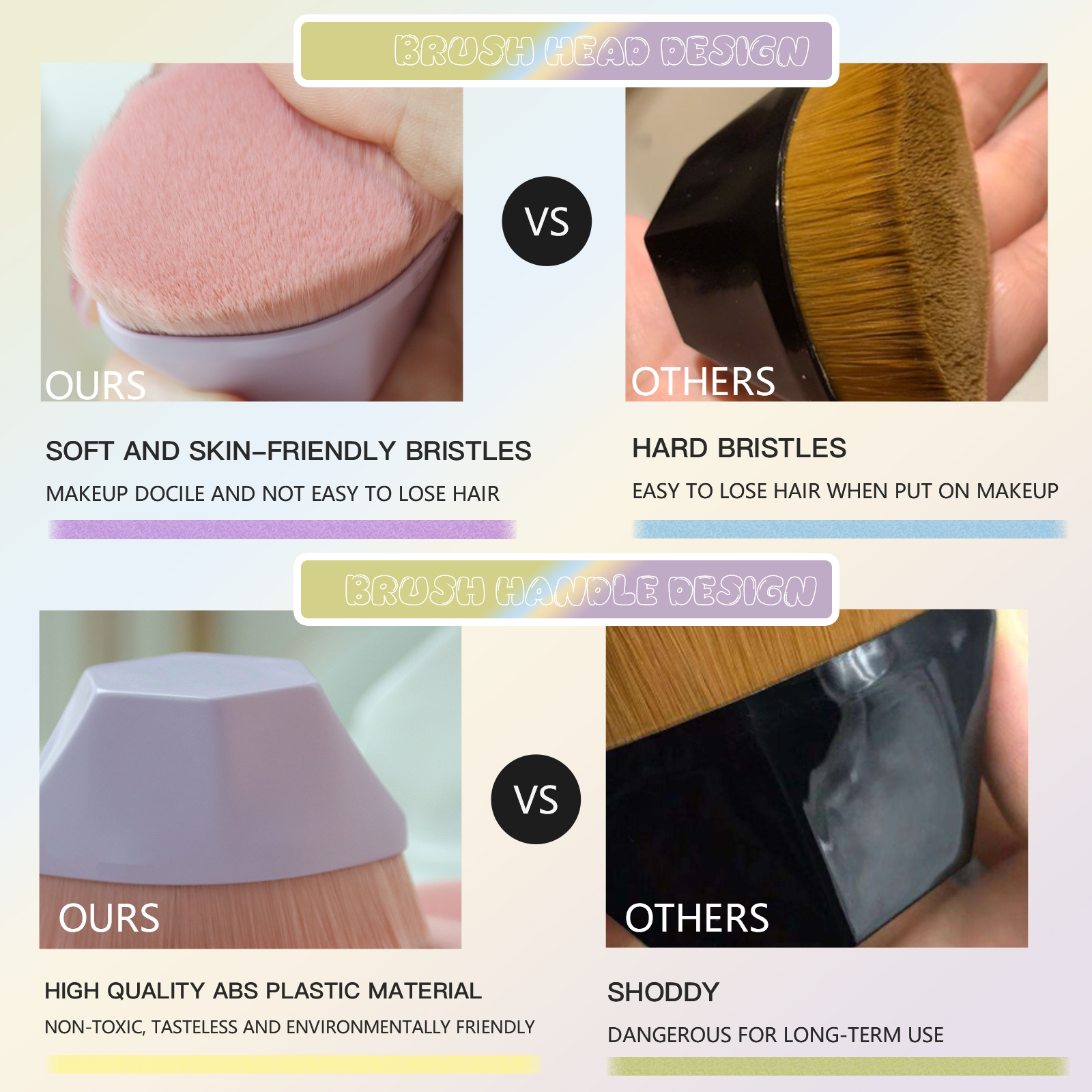 Summer hot color of KABUKI brush good sale use for face
