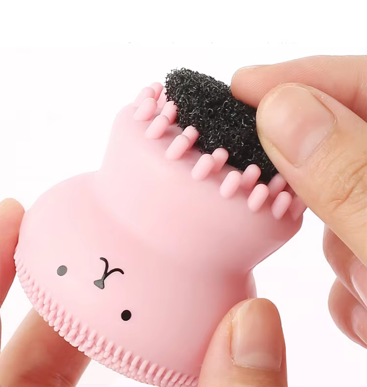 Cute Small Octopus Shape Face Cleanser Exfoliating Cleansing Wash Brush Silicone Facial Cleaning Brush