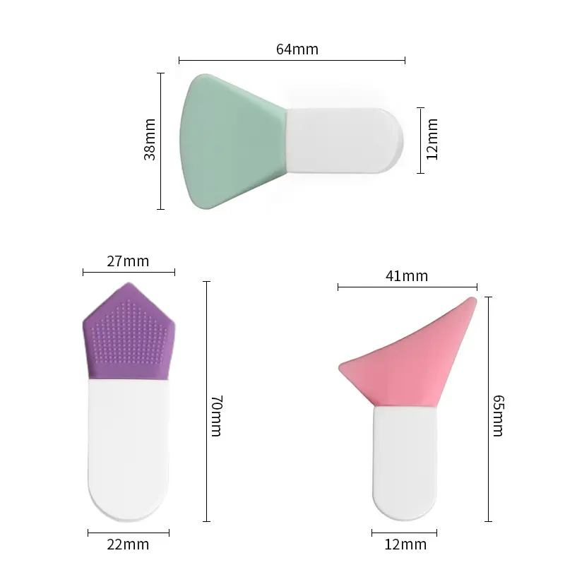 Wholesale Latest Mini Silicone Face Mask Brush Quality Soft Cosmetic Tool Nylon Plastic Acrylic Handle Private Label