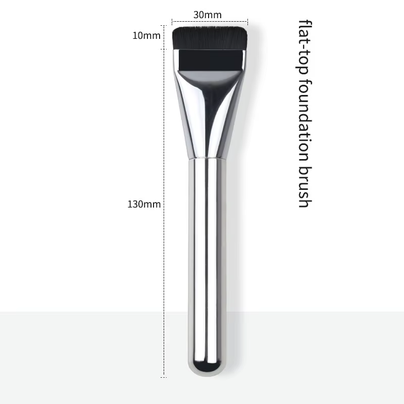 High Quality Luxury Portable Flat Shape Single Vegan Makeup Brush High Quality Liquid Foundation Brushes