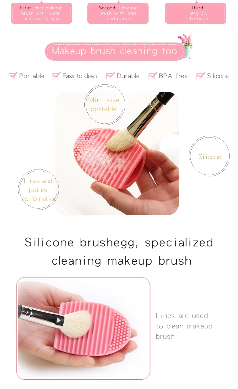 Brush Egg Make Brush Clean Use Hand Silicone Brush Unique As Makeup Tools