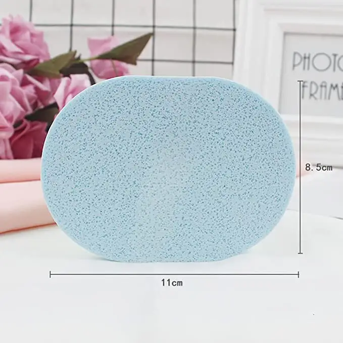 OEM and ODM Facial Sponge Puff Customized Wash Face Cleaning Makeup Remover Absorbent Sponge Exfoliating Face Puff