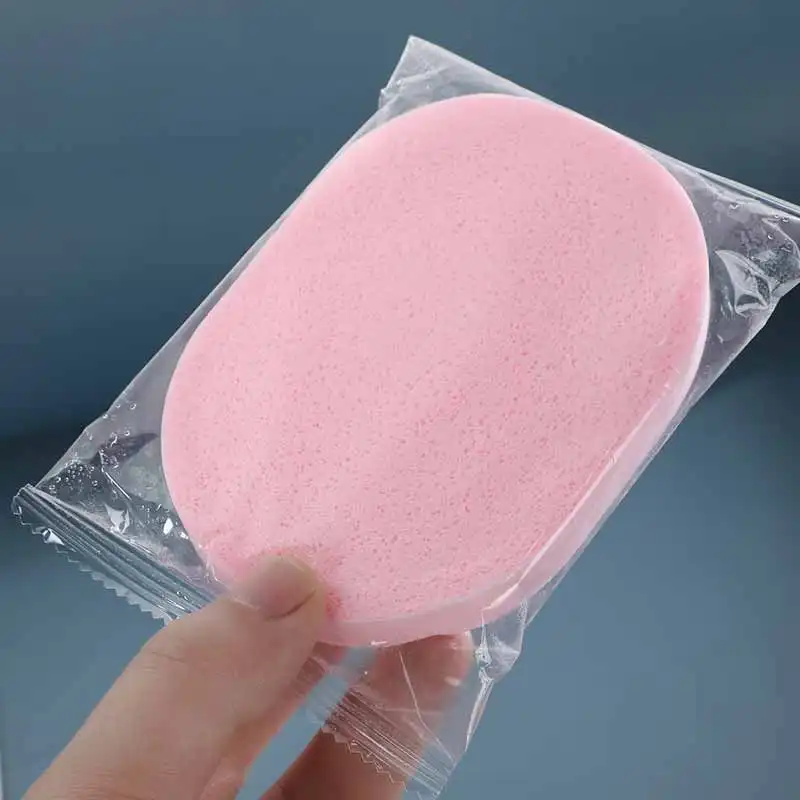 OEM and ODM Facial Sponge Puff Customized Wash Face Cleaning Makeup Remover Absorbent Sponge Exfoliating Face Puff