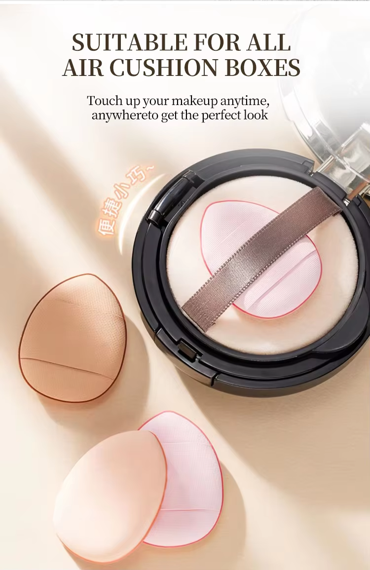 Mini Triangle Cosmetic Powder Puff for Concealer Liquid Foundation Cotton Sponge Material Finger Holder Loose Powder