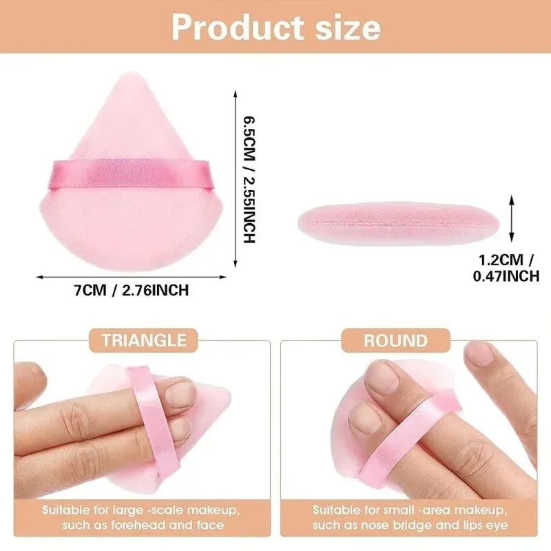 Triangle Cushion Powder Puff Loose Sponge Washable Powder Powder Cosmetic Soft Cotton Puff