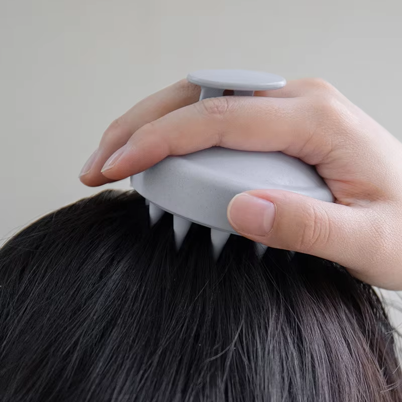 Custom Logo Silicone Shampoo Brush Wholesale Silicone Hair Scalp Massager