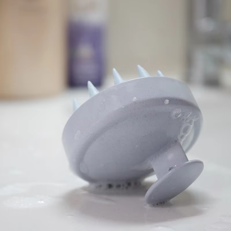 Custom Logo Silicone Shampoo Brush Wholesale Silicone Hair Scalp Massager