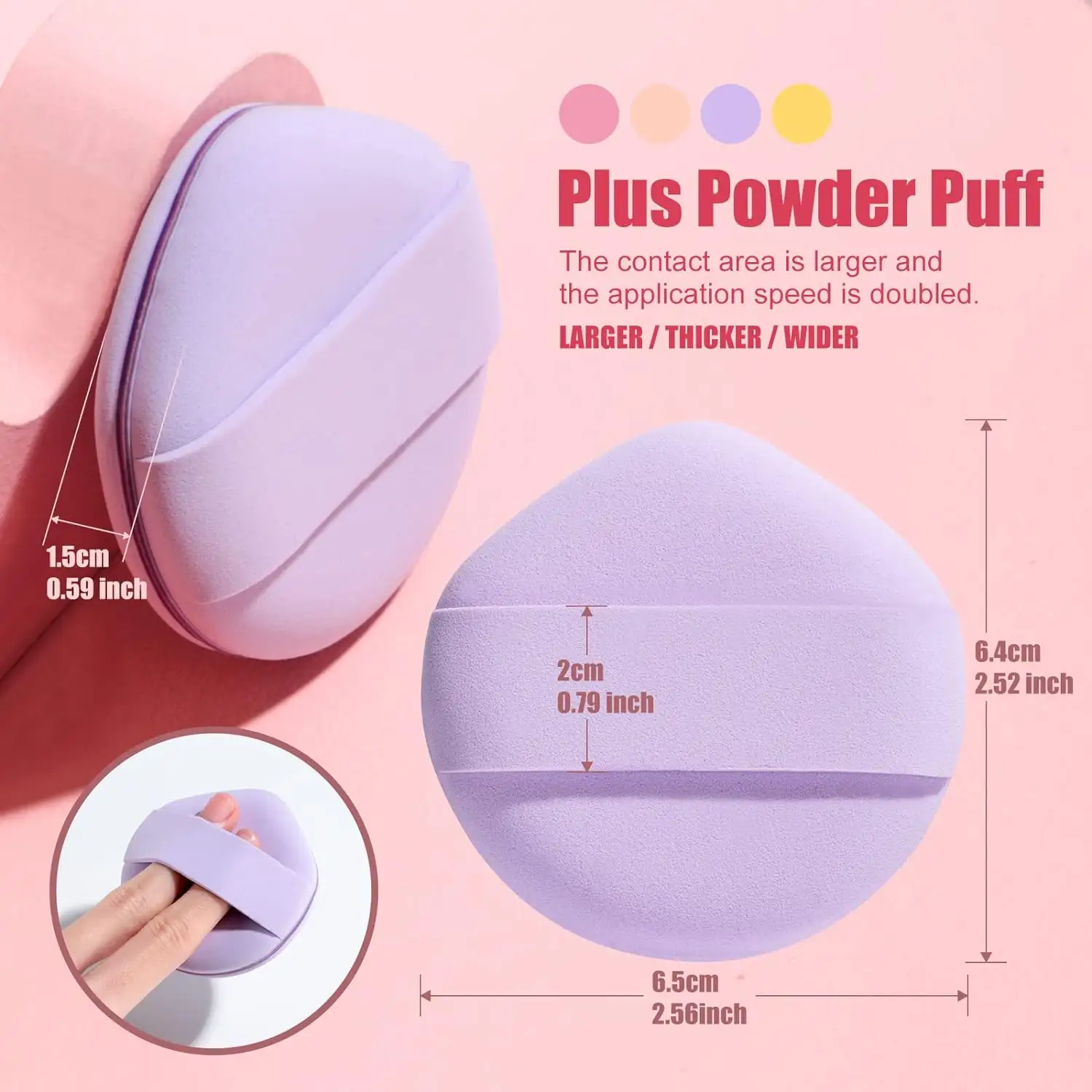 New Wholesale Soft Foundation Powder Puff Makeup Sponges Round Shape Powder Puff