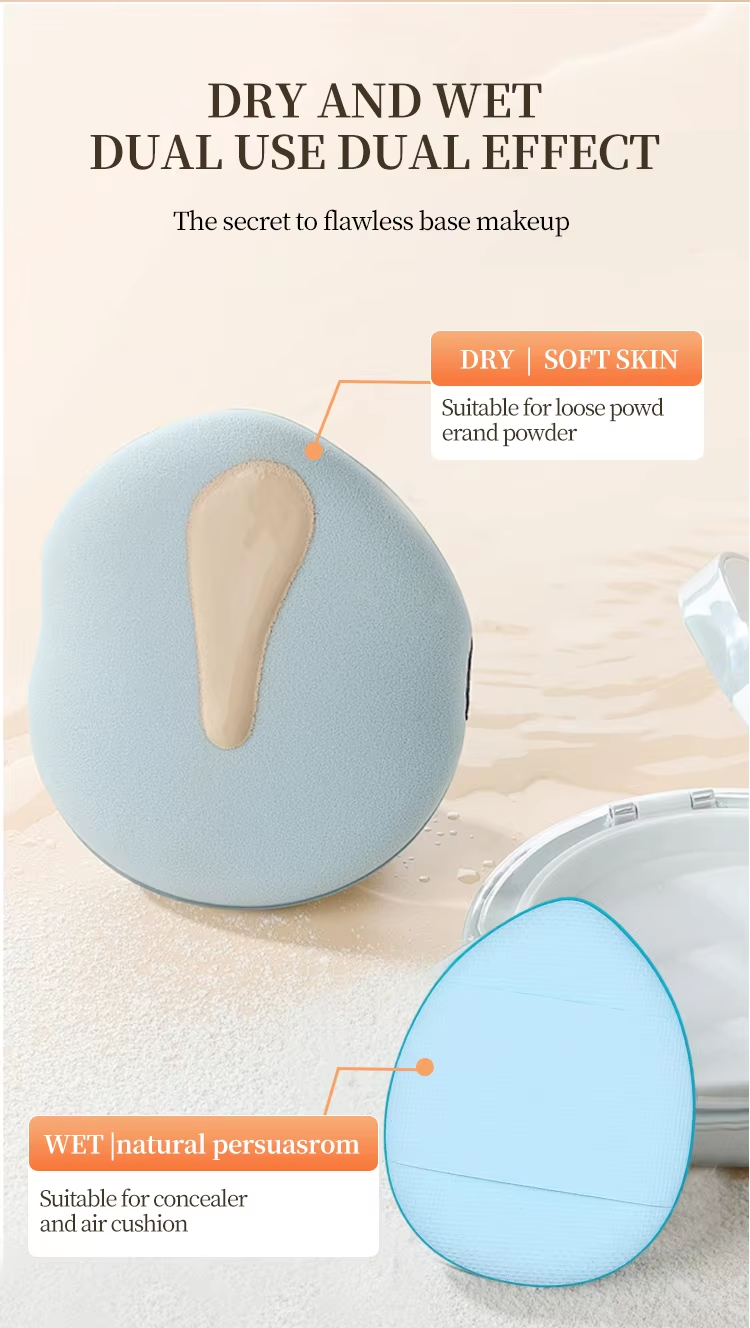 Mini Triangle Cosmetic Powder Puff for Concealer Liquid Foundation Cotton Sponge Material Finger Holder Loose Powder