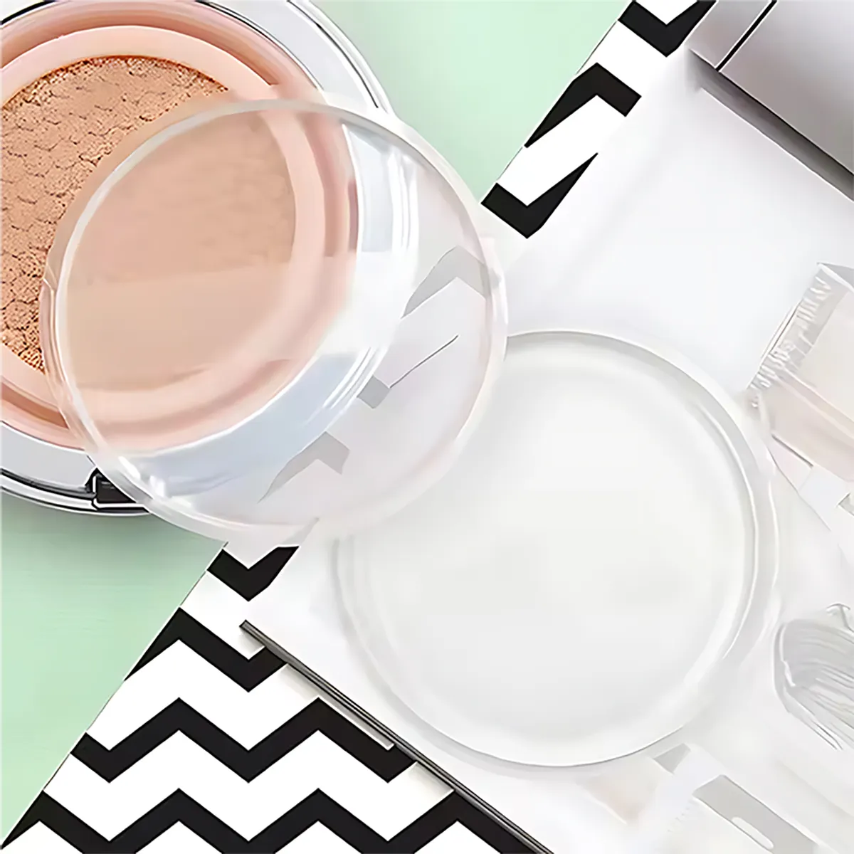 Durable Transparent Silicone Makeup Powder Puff Foundation Powder Puff Non Irritating and Comfortable Powder Puff