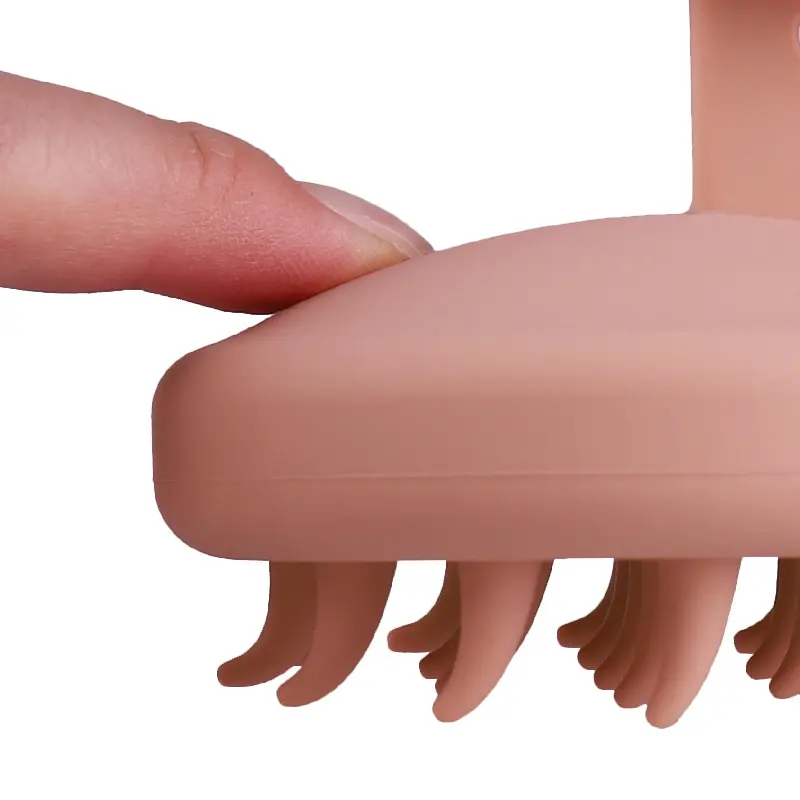 Customized Soft Silicone Scalp Scrubber Detangling Shampoo Hair Brush Round Scalp Scrub Scalp Massager Brush for Hair