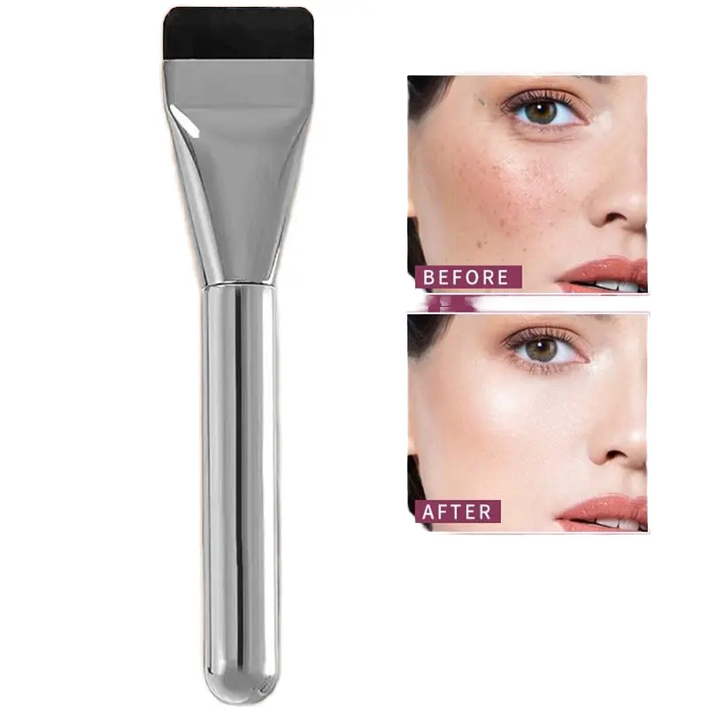 High Quality Luxury Portable Flat Shape Single Vegan Makeup Brush High Quality Liquid Foundation Brushes