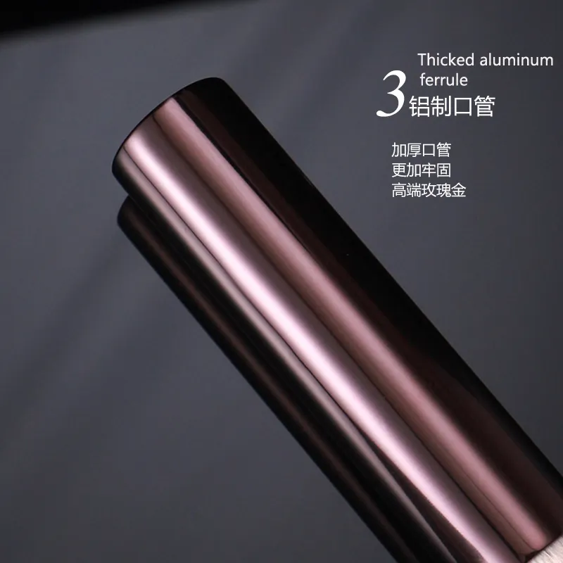 Single Makeup Brushes High End Popular Round Angled Foundation Makeup Blending Brush