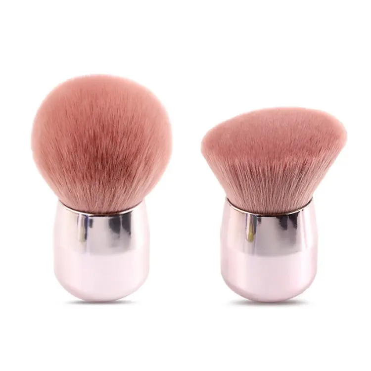 Custom Professional High Quality Pink Makeup Tools Unique Nail Brush with Large Foundation Blush Single Handle