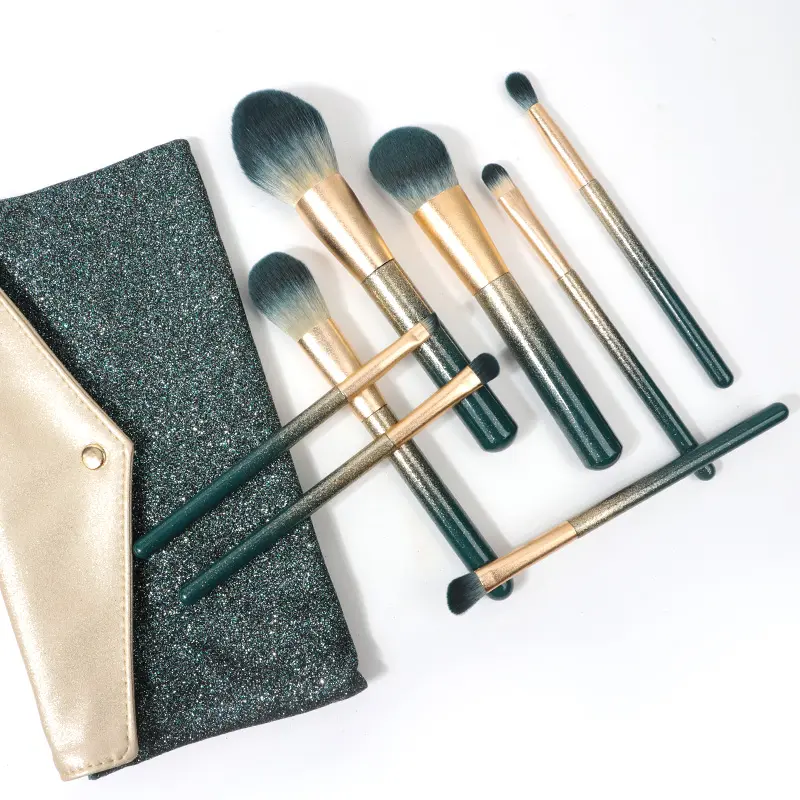 Cruelty Free Vegan Hair 8pcs Multi-Function Fluffy Antibacterial Synthetic Hair Makeup Set Brushes