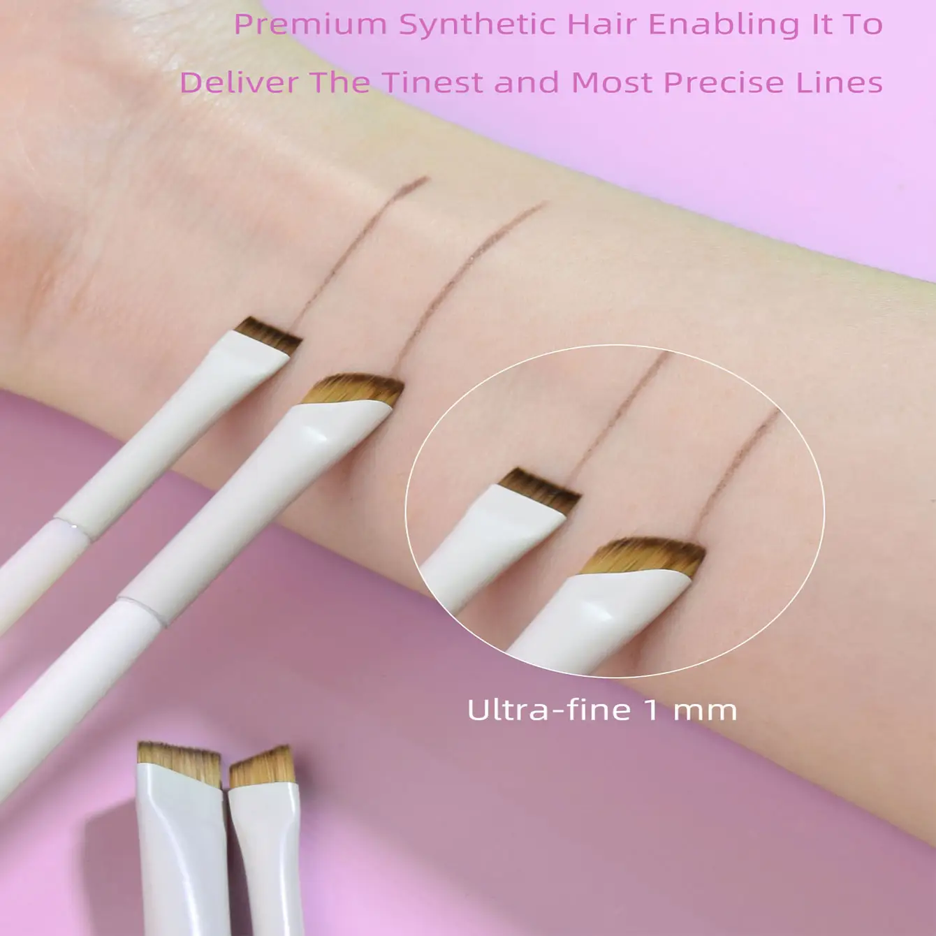 4pcs New Design Eye Makeup Brushes Kit Synthetic Hair Angled Eyeliner Brush Flat Eyebrow Make up Beauty Tools