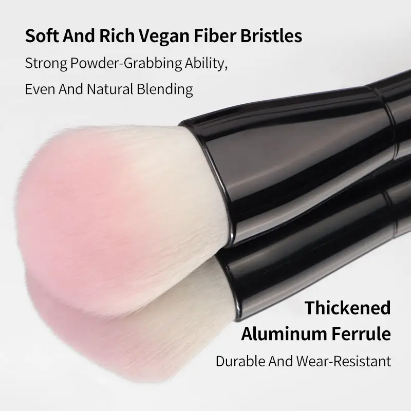 100% Cruelty Free Vegan Hair 8pcs Multi-Function Fluffy Antibacterial Synthetic Hair Makeup Set Brushes