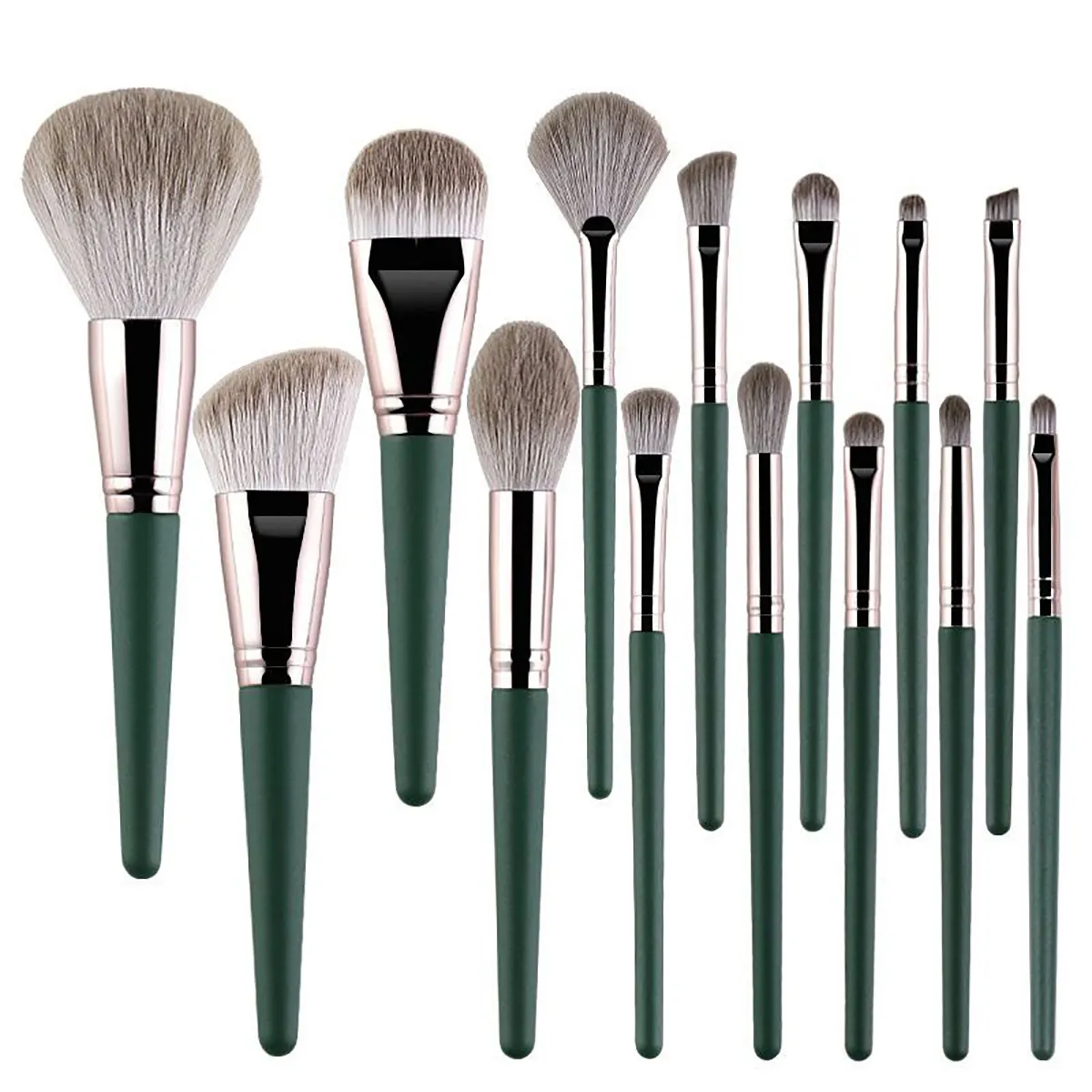 Professional Customized Vegan Natural Hair Cleaner Tools Wholesale 14Pcs Makeup Brush Set