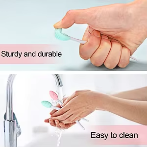 Reusable Exfoliate Lip Brush Soft Nose Cleaning Brush Double Side Silicone Lip Scrub Exfoliator Brushes for Schminke