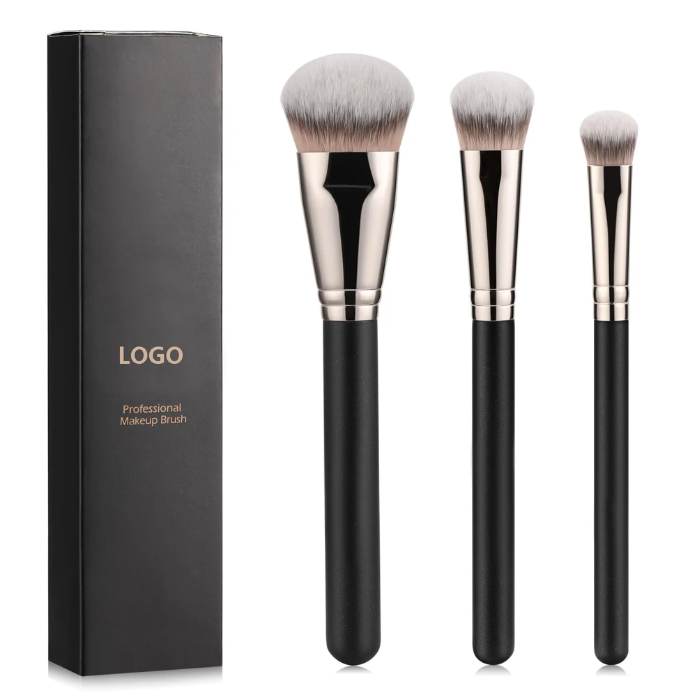 Foundation Brush Soft Dense Synthetic Bristles Angled Blending Buffing Brush for Liquid Cream Contour Bronzer Fou