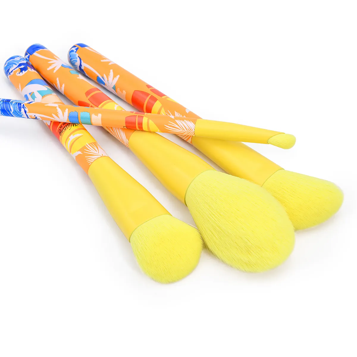 Factory Direct 4Pcs Custom 3D Print Makeup Brushes Powder Contour Blush Eyeshadow Make up Brush Wholesale Makeup & Tools