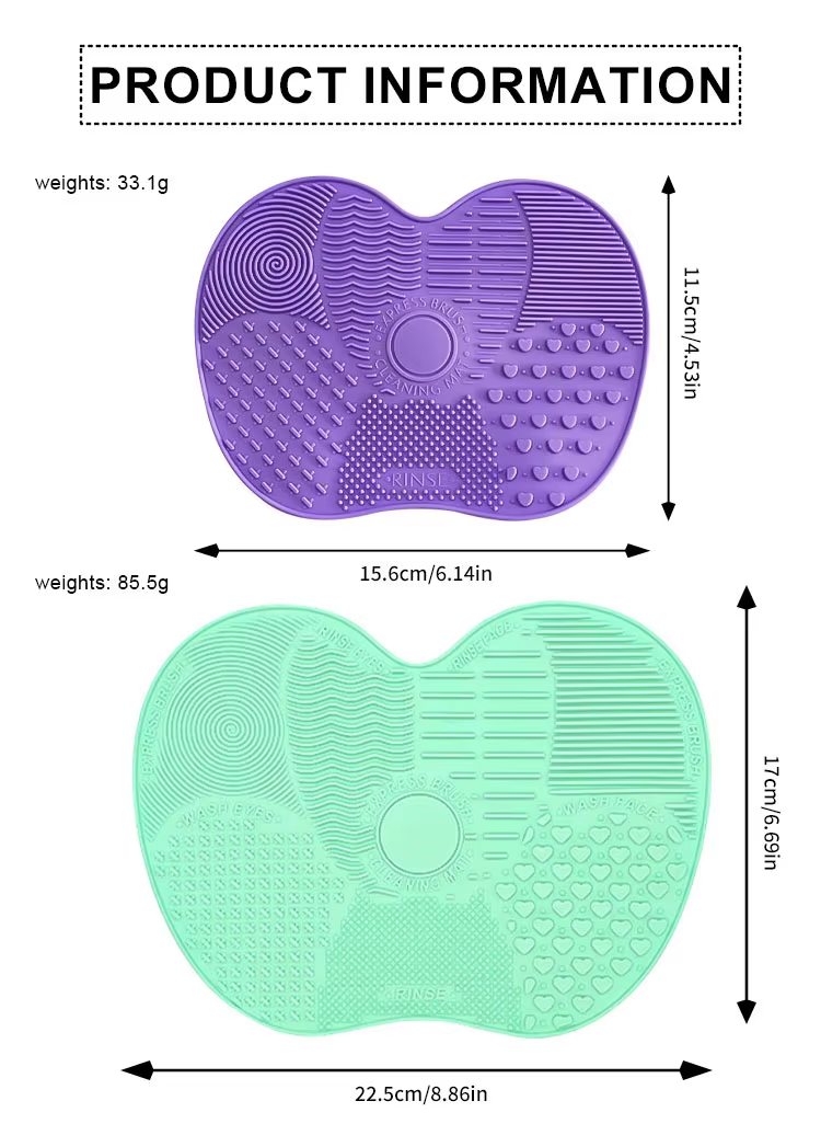 Wholesale Beauty Sponge Makeup Brush Cleaning Mats Silicone Portable Cosmetic Brushes Tool Washing Cleaner Pads 