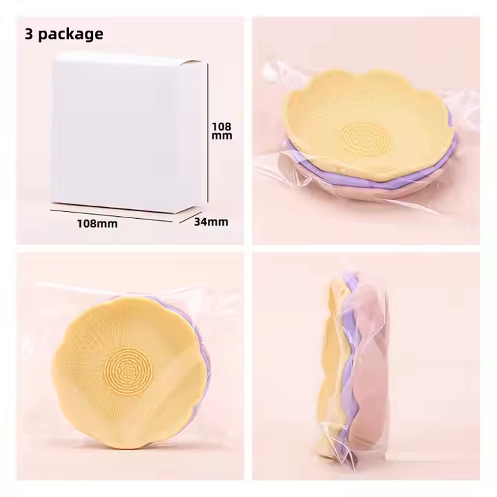 Facial Use Cleaning Pad Flower Shape Makeup Cleaner Bowl Scrubber Silicone Makeup Cleaning Pad Silicone Makeup Cleaner