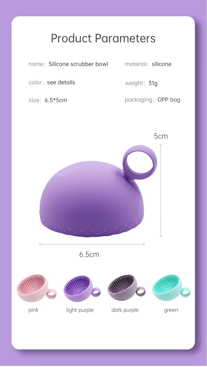 Portable Beauty Brush Cleaner Washing Bowl Cleaning Tool Silicone Makeup Brush Cleaning Pad