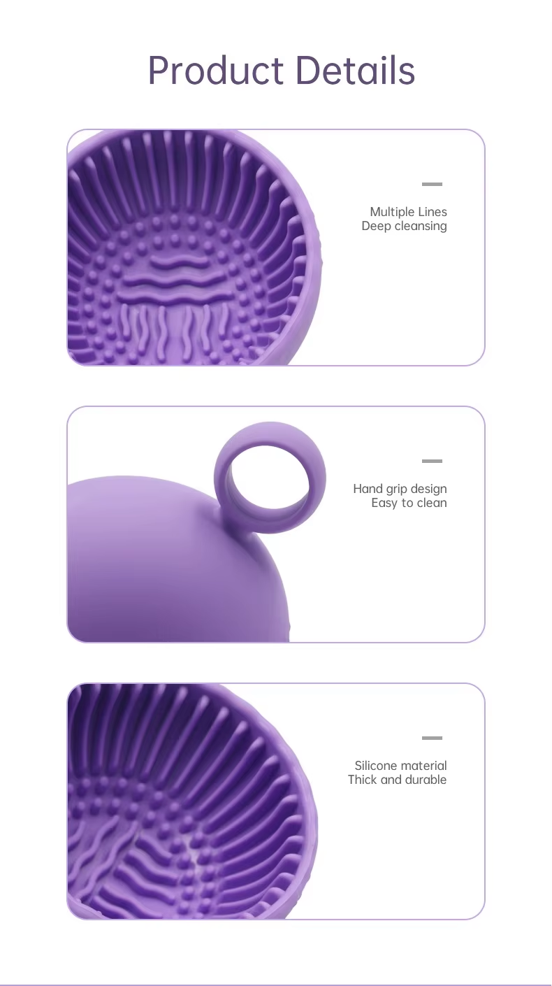 Portable Beauty Brush Cleaner Washing Bowl Cleaning Tool Silicone Makeup Brush Cleaning Pad