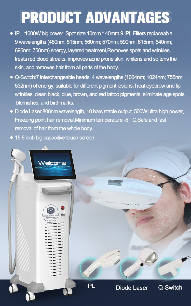 IPL+Q-Switch+Diode Laser (3 in 1)
