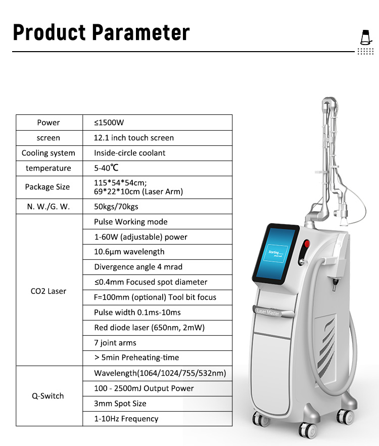 CO2 laser+Q-Switch (2 in 1)