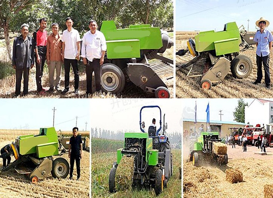 Tractor Mounted corn Silage Baler machine pine straw crops Square Hay Baler with cutting and collecting functions