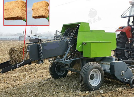 Tractor Mounted corn Silage Baler machine pine straw crops Square Hay Baler with cutting and collecting functions
