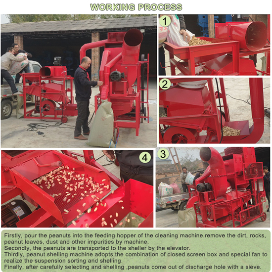 combined peanut sheller with cleaning equipment groundnut sheller plant