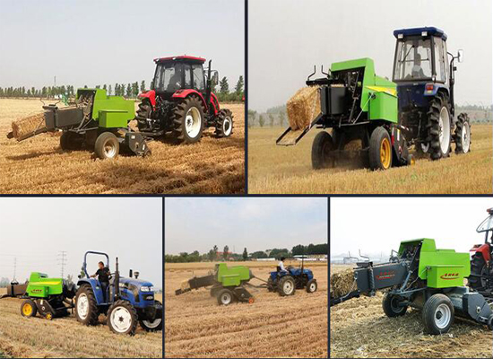 Tractor Mounted corn Silage Baler machine pine straw crops Square Hay Baler with cutting and collecting functions