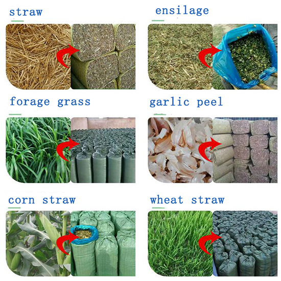 Automatic Farm Silage Baler Making Equipment Animal Feed Hay and Straw Alfalfa Square Horizontal Hay Baler Machine