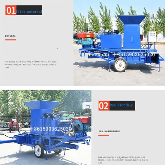 Automatic Farm Silage Baler Making Equipment Animal Feed Hay and Straw Alfalfa Square Horizontal Hay Baler Machine
